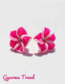 Gyurma Trend - klasszik világos rózsaszín bedugós fülbevaló